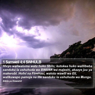 1 Samweli 4:4 SWHULB Bible Verse Image