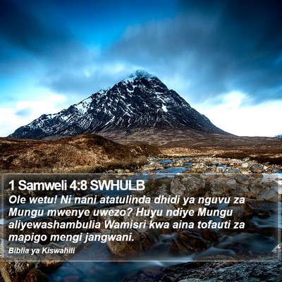 1 Samweli 4:8 SWHULB Bible Verse Image