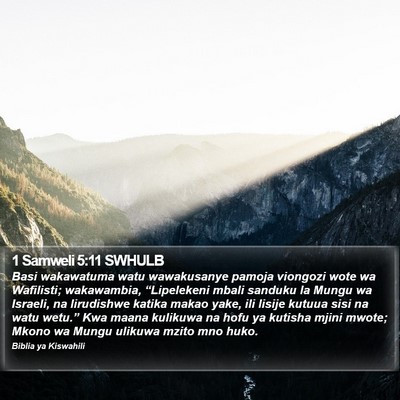 1 Samweli 5:11 SWHULB Bible Verse Image