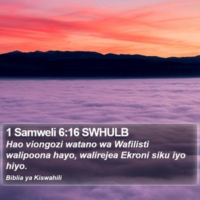 1 Samweli 6:16 SWHULB Bible Verse Image