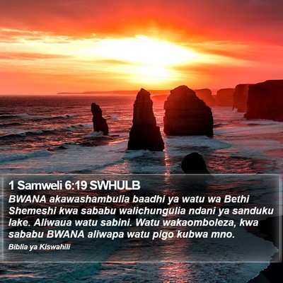 1 Samweli 6:19 SWHULB Bible Verse Image