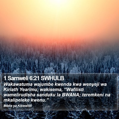 1 Samweli 6:21 SWHULB Bible Verse Image