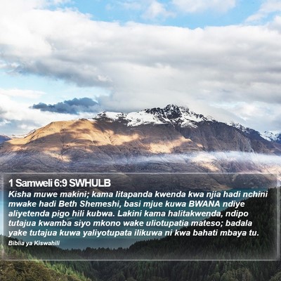1 Samweli 6:9 SWHULB Bible Verse Image