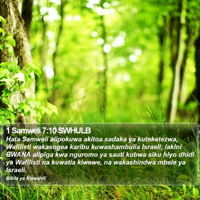 1 Samweli 7:10 SWHULB Bible Verse Image