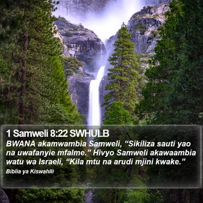 1 Samweli 8:22 SWHULB Bible Verse Image