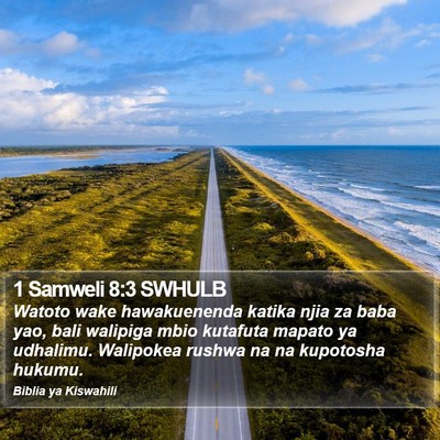 1 Samweli 8:3 SWHULB Bible Verse Image