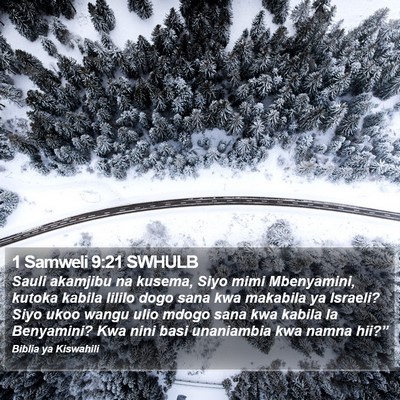 1 Samweli 9:21 SWHULB Bible Verse Image