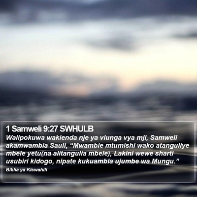 1 Samweli 9:27 SWHULB Bible Verse Image