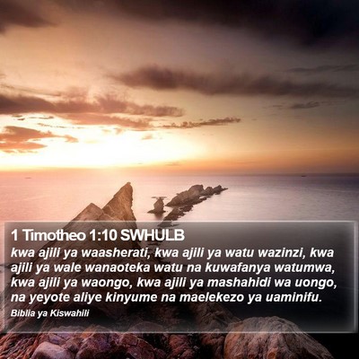 1 Timotheo 1:10 SWHULB Bible Verse Image