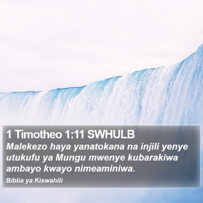 1 Timotheo 1:11 SWHULB Bible Verse Image