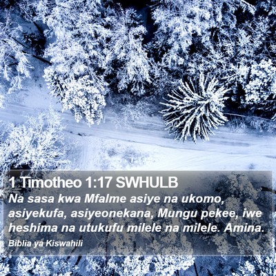 1 Timotheo 1:17 SWHULB Bible Verse Image