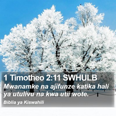 1 Timotheo 2:11 SWHULB Bible Verse Image