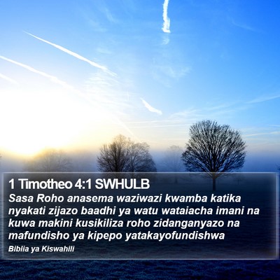1 Timotheo 4:1 SWHULB Bible Verse Image