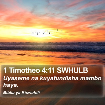 1 Timotheo 4:11 SWHULB Bible Verse Image