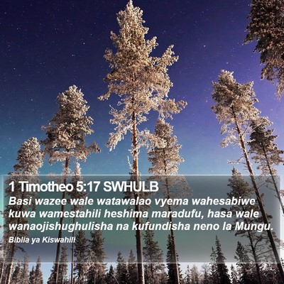 1 Timotheo 5:17 SWHULB Bible Verse Image
