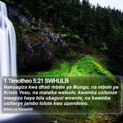 1 Timotheo 5:21 SWHULB Bible Verse Image