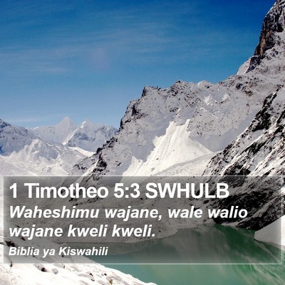 1 Timotheo 5:3 SWHULB Bible Verse Image