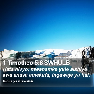 1 Timotheo 5:6 SWHULB Bible Verse Image
