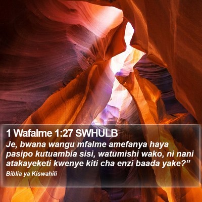 1 Wafalme 1:27 SWHULB Bible Verse Image
