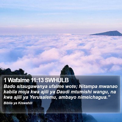 1 Wafalme 11:13 SWHULB Bible Verse Image