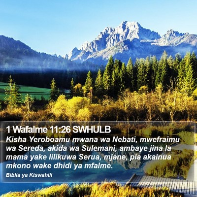 1 Wafalme 11:26 SWHULB Bible Verse Image