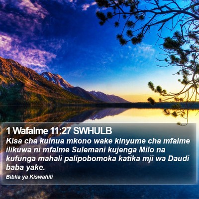 1 Wafalme 11:27 SWHULB Bible Verse Image