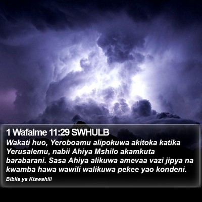 1 Wafalme 11:29 SWHULB Bible Verse Image