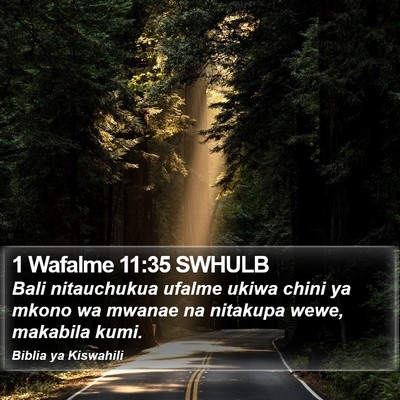 1 Wafalme 11:35 SWHULB Bible Verse Image