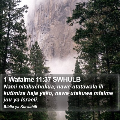 1 Wafalme 11:37 SWHULB Bible Verse Image