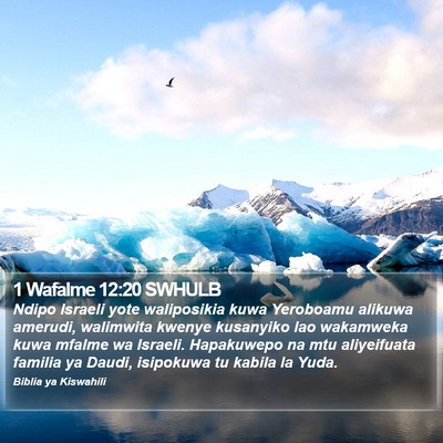 1 Wafalme 12:20 SWHULB Bible Verse Image