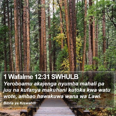 1 Wafalme 12:31 SWHULB Bible Verse Image