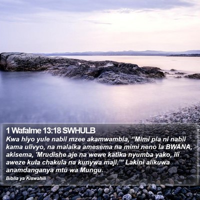 1 Wafalme 13:18 SWHULB Bible Verse Image