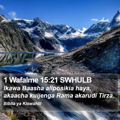 1 Wafalme 15:21 SWHULB Bible Verse Image