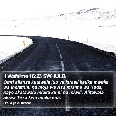 1 Wafalme 16:23 SWHULB Bible Verse Image