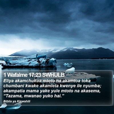 1 Wafalme 17:23 SWHULB Bible Verse Image