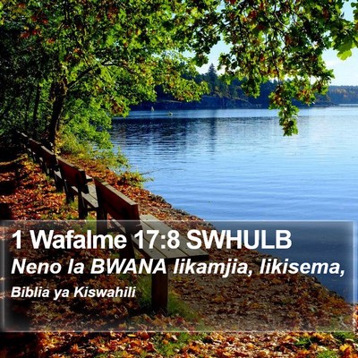1 Wafalme 17:8 SWHULB Bible Verse Image
