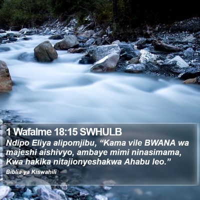 1 Wafalme 18:15 SWHULB Bible Verse Image