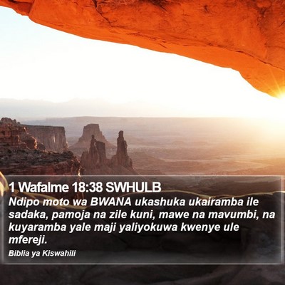 1 Wafalme 18:38 SWHULB Bible Verse Image
