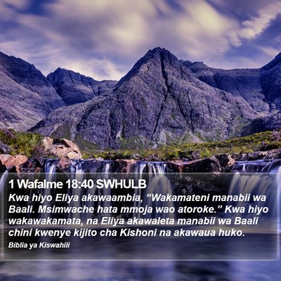 1 Wafalme 18:40 SWHULB Bible Verse Image