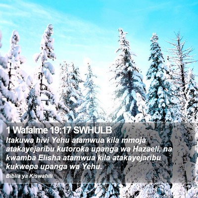 1 Wafalme 19:17 SWHULB Bible Verse Image