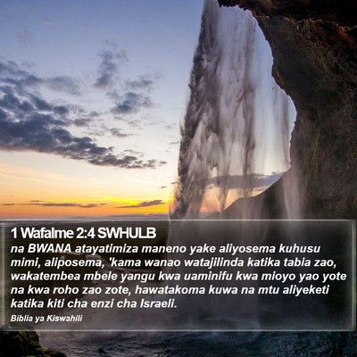 1 Wafalme 2:4 SWHULB Bible Verse Image