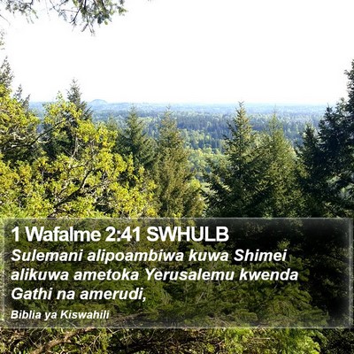 1 Wafalme 2:41 SWHULB Bible Verse Image