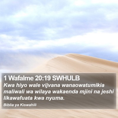 1 Wafalme 20:19 SWHULB Bible Verse Image