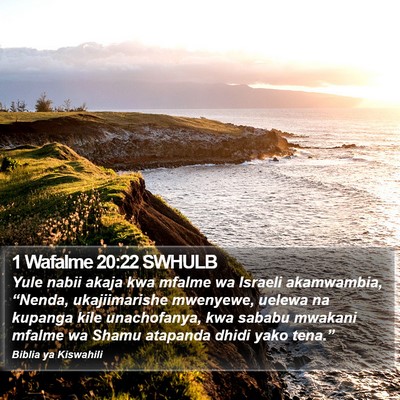 1 Wafalme 20:22 SWHULB Bible Verse Image