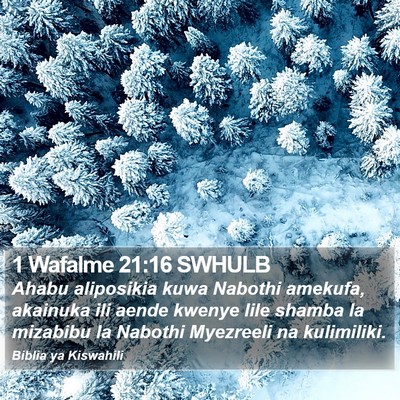 1 Wafalme 21:16 SWHULB Bible Verse Image