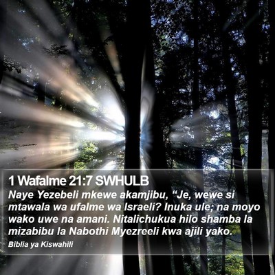 1 Wafalme 21:7 SWHULB Bible Verse Image
