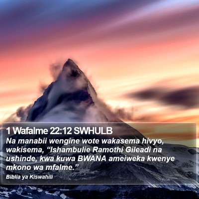1 Wafalme 22:12 SWHULB Bible Verse Image