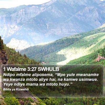 1 Wafalme 3:27 SWHULB Bible Verse Image