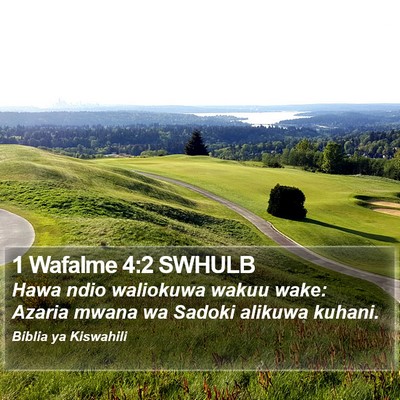 1 Wafalme 4:2 SWHULB Bible Verse Image