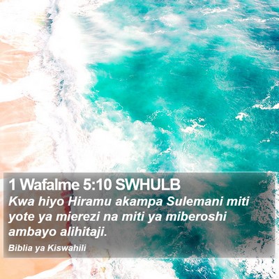 1 Wafalme 5:10 SWHULB Bible Verse Image